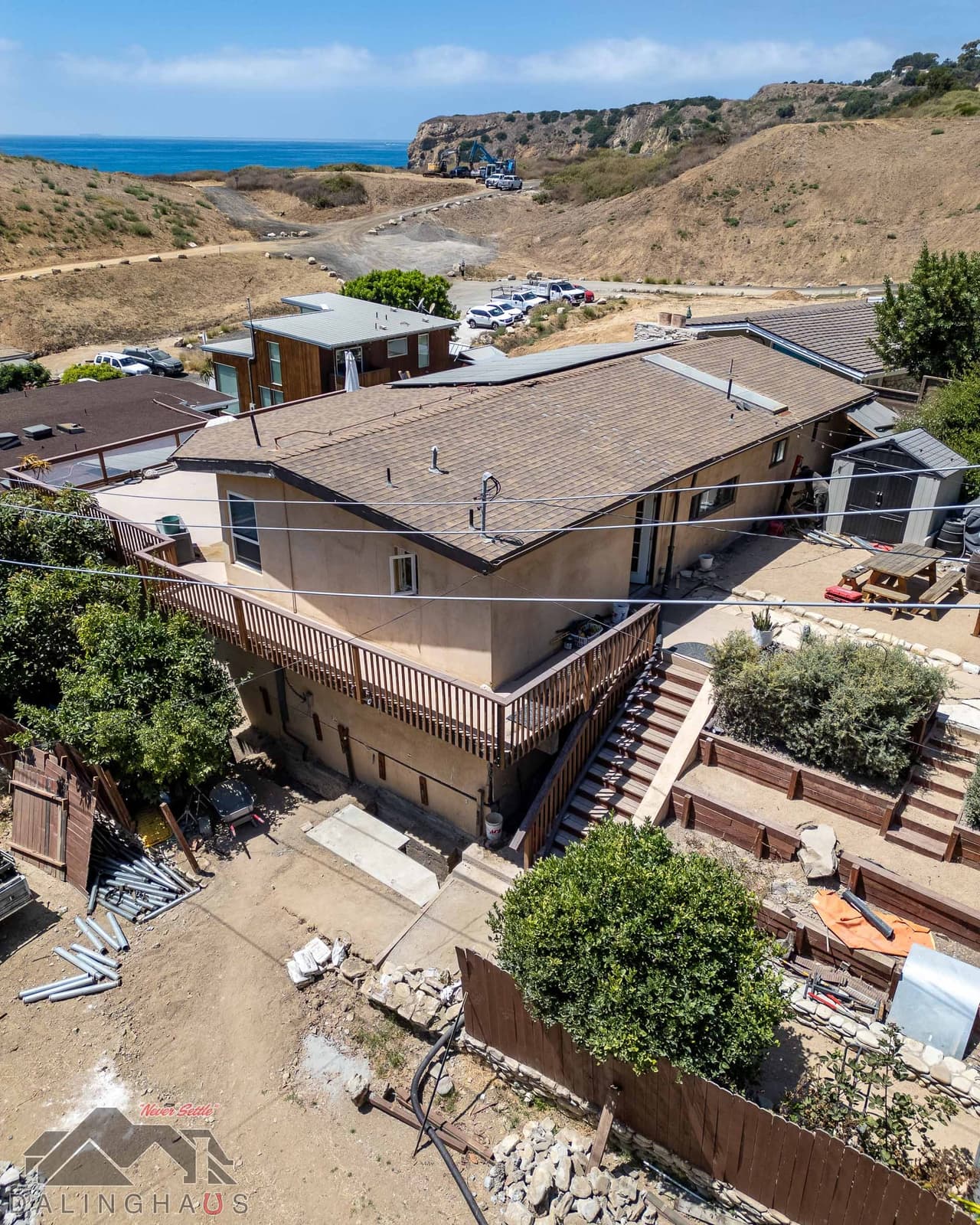 Steel piers for a Rancho Palos Verdes home that settled 16 inches