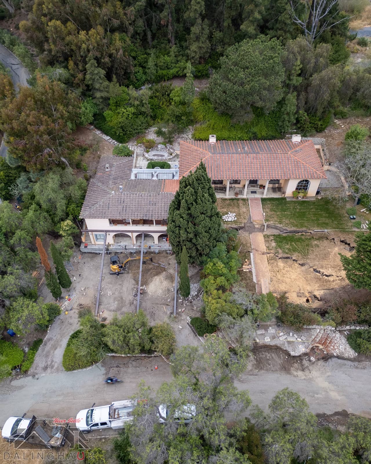 Helical piers to bedrock under a Rancho Palos Verdes home caught in a landslide